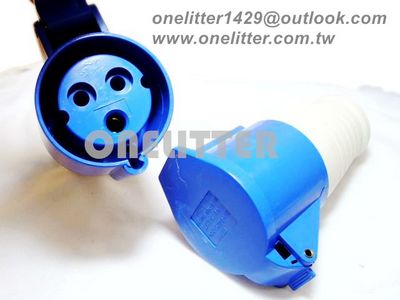 連接(中繼)插座2P+E 32A 220V 藍色(223)